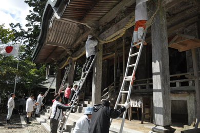 献湯祭及び注連縄奉納祭